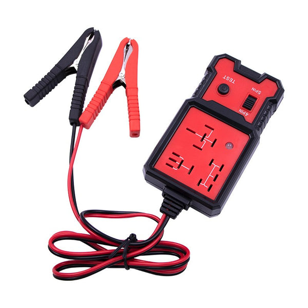 Tester Relee Auto Slot Card 12-24 V, Pentru Relee 4 si 5 Pini, Cu Indicator LED, Cablu 89 cm, 11x5.7 cm