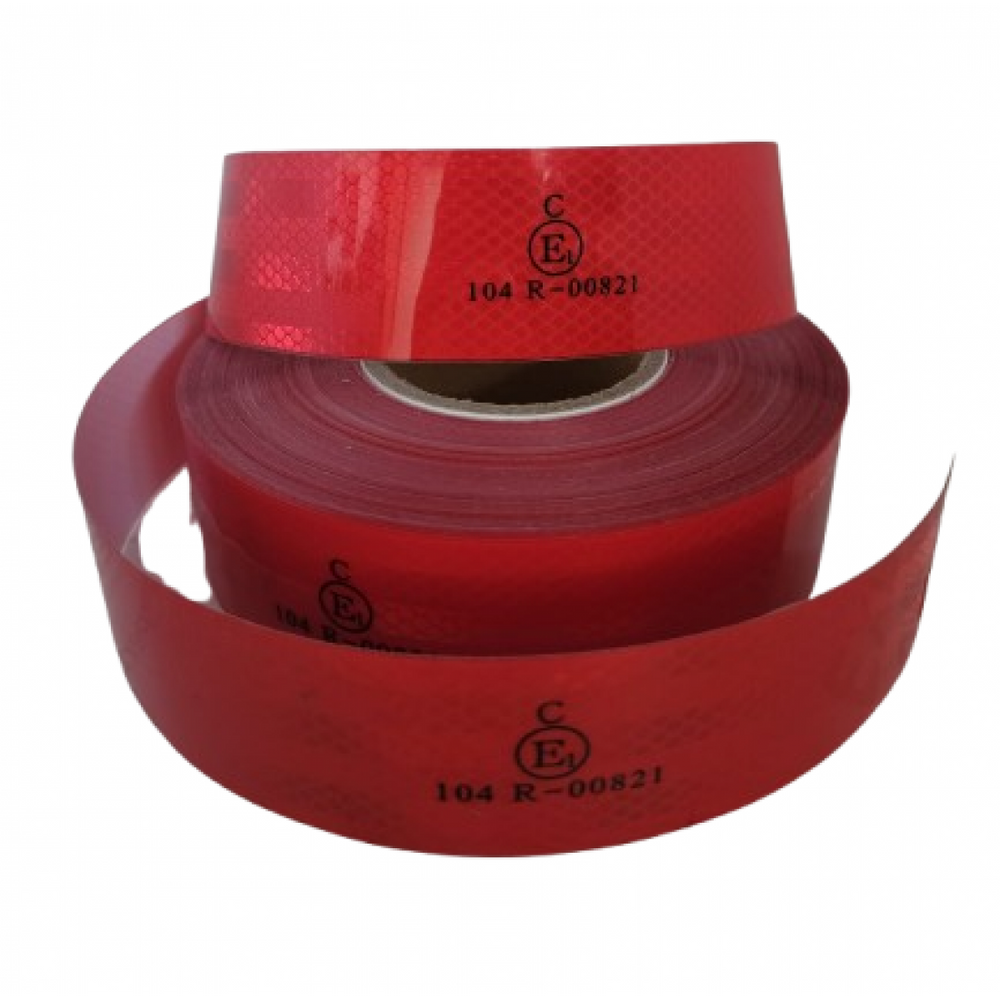 Banda Reflectorizanta Auto Rosu Continua Premium Quality-50m/rola