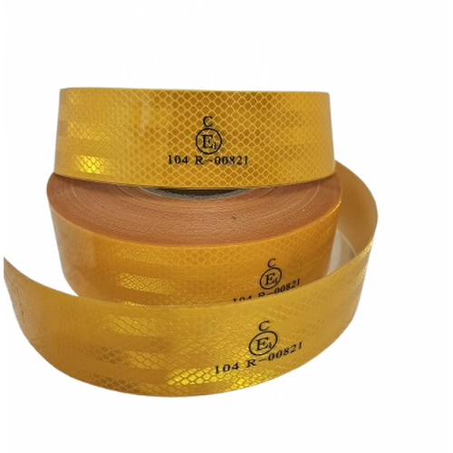 Banda reflectorizanta auto GALBENA continua Premium Quality-50m/rola