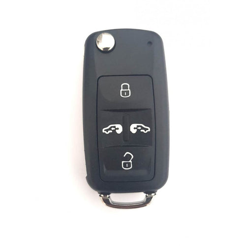 Carcasa cheie briceag after market , compatibi cu VW, 4 butoane, cu logo