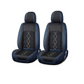 Huse scaune premium 5 locuri Deluxe piele ecologică perforată - negru - albastru închis