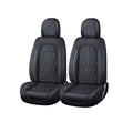 Huse scaune premium 5 locuri Deluxe piele ecologică perforată - negru