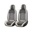 Huse scaune auto premium 5 locuri Deluxe piele ecologică perforată și textil  - gri deschis - gri inchis