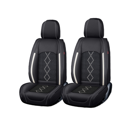 Huse Scaune Auto Premium Carguard Deluxe ,   Piele Ecologica  Material Textil Ice Silk