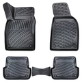 Covorase auto cauciuc tip tava cu bordura 3 cm - pentru Audi A4 B7 (8E) 2004-2008, antiderapante