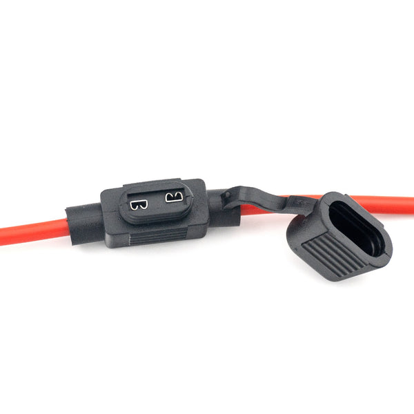 Set suport siguranță auto tip MINI (11x8.6mm) etanșe Carguard - 5 buc – cablu 22 cm cupru 1 mm² – max 15A